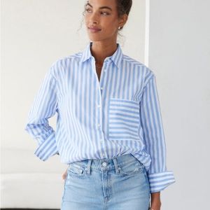 AYR The Deep End White + Blue Striped NWT XS